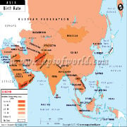 Asian Countries by Birth Rate