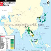 Asian Countries with Maximum Forest Area