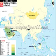 Asian Countries with Minimum Arable Land