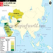 Asian Countries with Minimum Forest Area