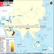 Asian Smallest Countries by Population