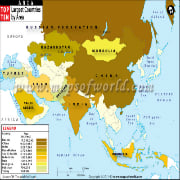 Largest Countries in Asia by Area