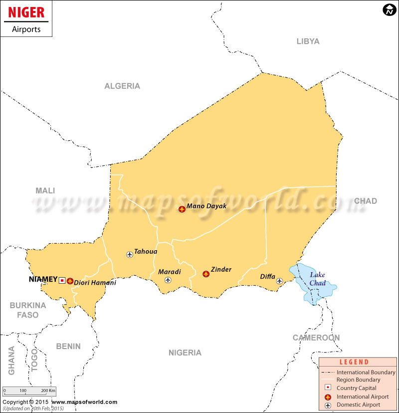 maps of niger. Niger Airports