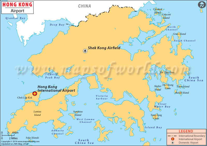 Map Of Hong Kong Airport. [Buy this map in different