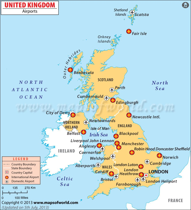 List of airports in the United Kingdom and the British