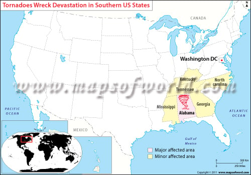 us tornadoes 2011 map. Tornado in USA 2011