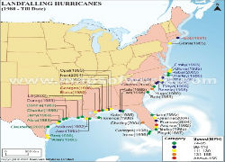 USA Landfalling Hurricanes 1980 to Date