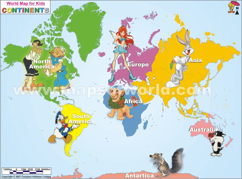 world map with countries for kids. world map with countries for