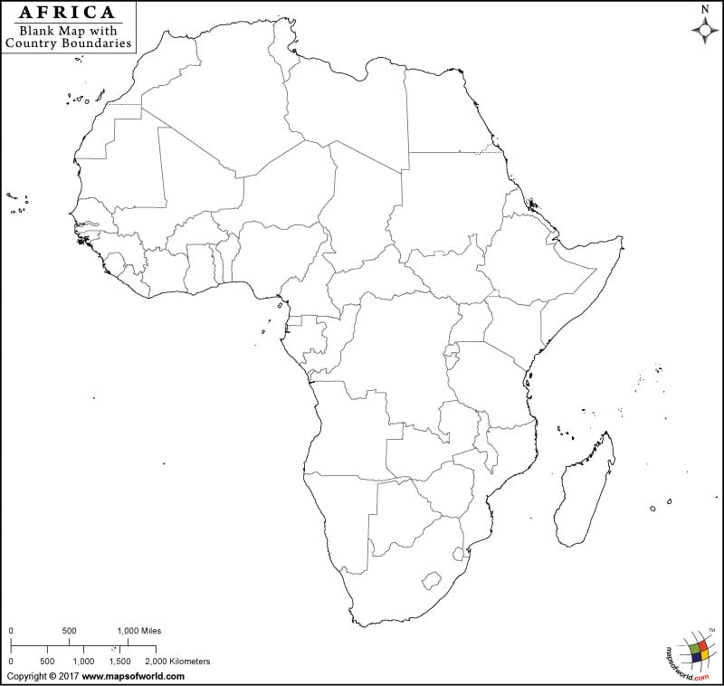 blank map of africa Blank Map Of Africa Printable Outline Map Of Africa