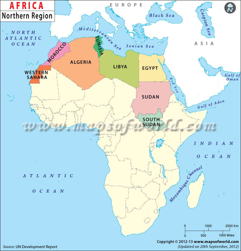 map of northern africa North Africa Map North African Countries