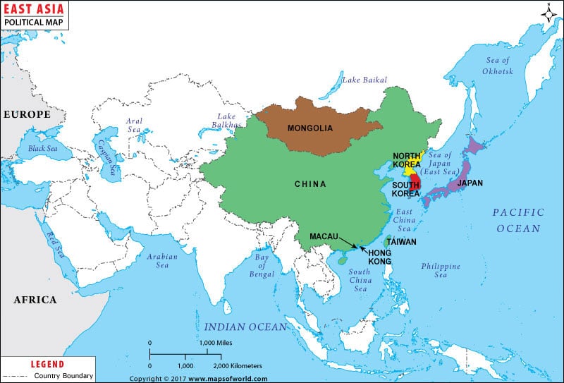 Map Of East Asia