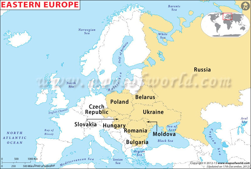 map of eastern europe and russia Eastern Europe Map Eastern European Countries map of eastern europe and russia