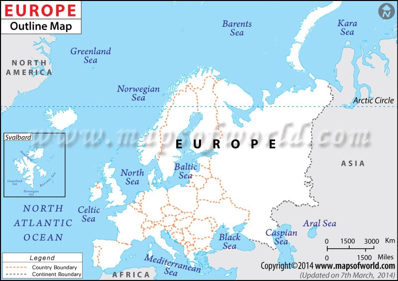europe and africa blank map