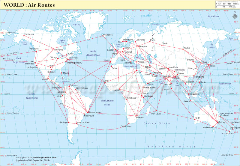 Commercial Airline Flight Paths Map World Flight Map | Airline Route Map