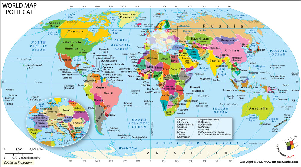 world maps with countries names