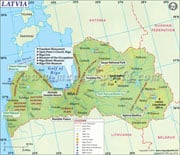 Latvia  Map