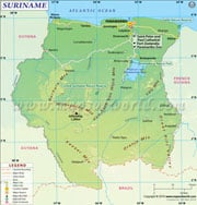 Suriname  Map