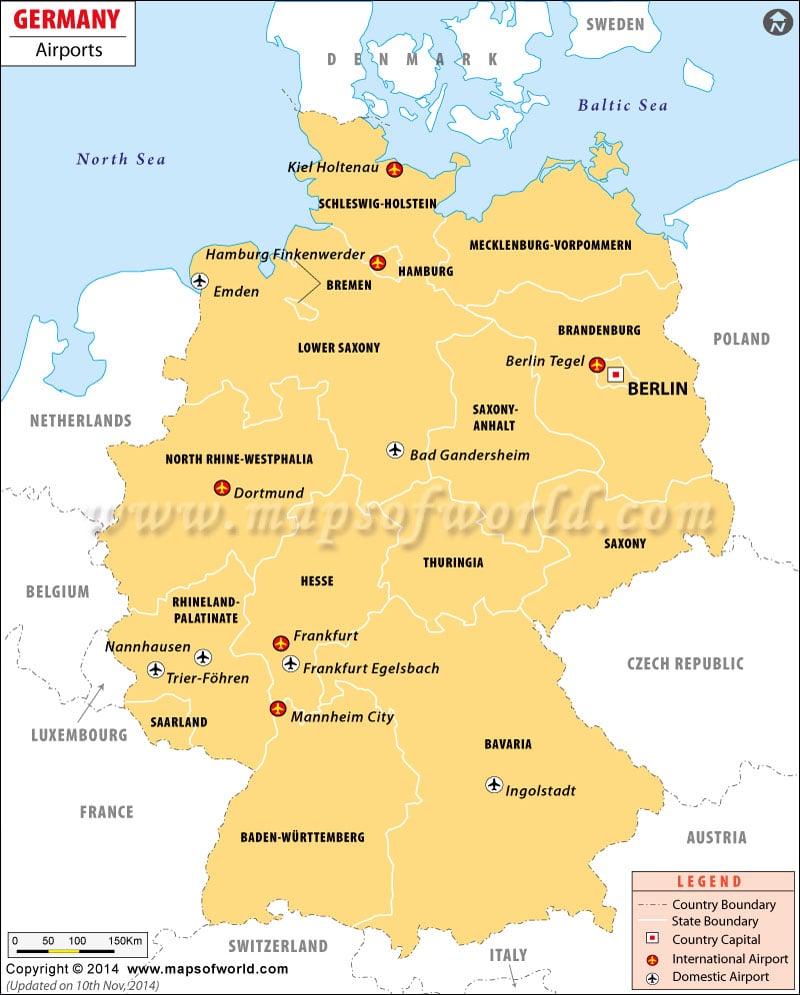 International Airports In Germany Map Airports in Germany, Germany Airports Map