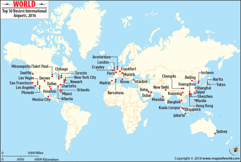 World International airport map