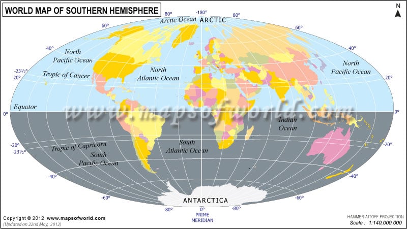 Southern Hemisphere Countries Map World Map Hemispheres | Hemisphere Map