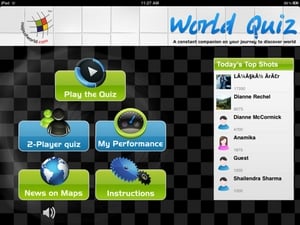 World Quiz app for iPad