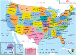 US Major Cities Map