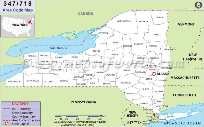 347 Area Code Map Where Is 347 Area Code In New York