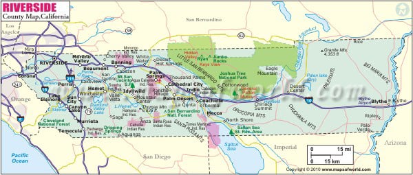 Riverside County Map With Cities Riverside County Map, Map of Riverside County, California