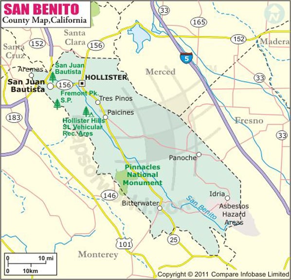 San Benito County Map, Map of San 