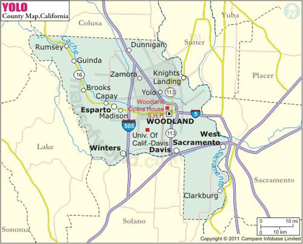 Yolo County Map 