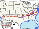 US Interstate 40 Map 