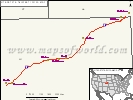 US Interstate 76 West Map