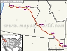 US Interstate 84 West Map