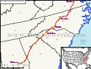 US Interstate 85 Map
