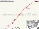 US Interstate 88 East Map