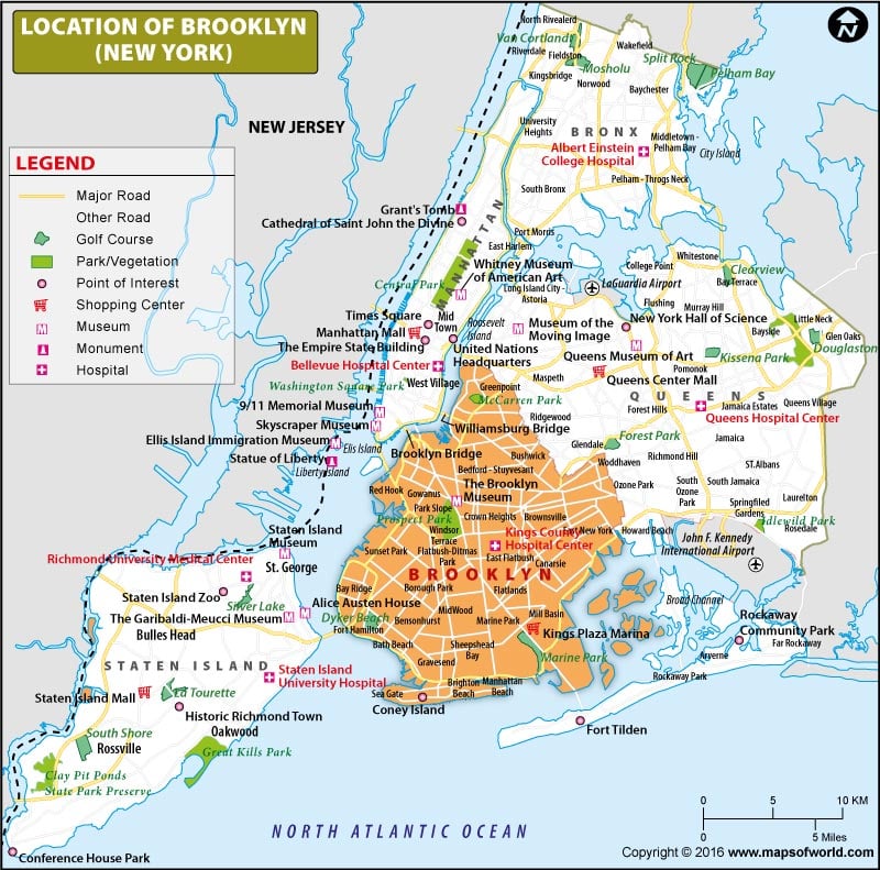 Brooklyn Ny On Map Brooklyn Map, Map of Brooklyn NY