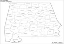 Blank Map of Alabama | Alabama Map Outline