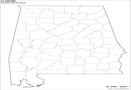 Blank Map of Alabama | Alabama Outline Map