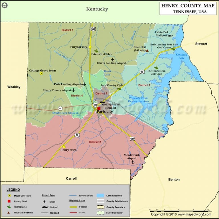 Henry County Map, Virginia