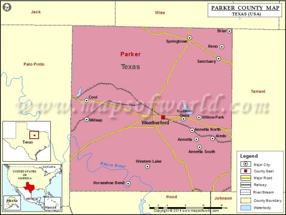 Parker County Map | Map of Parker County, Texas