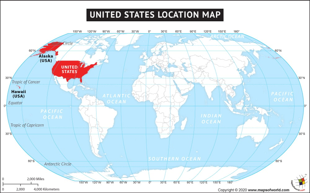 world map of the united states Where Is Usa Where Is The United States Of America Located world map of the united states