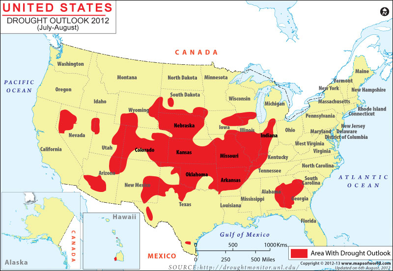 Usa Drought Map