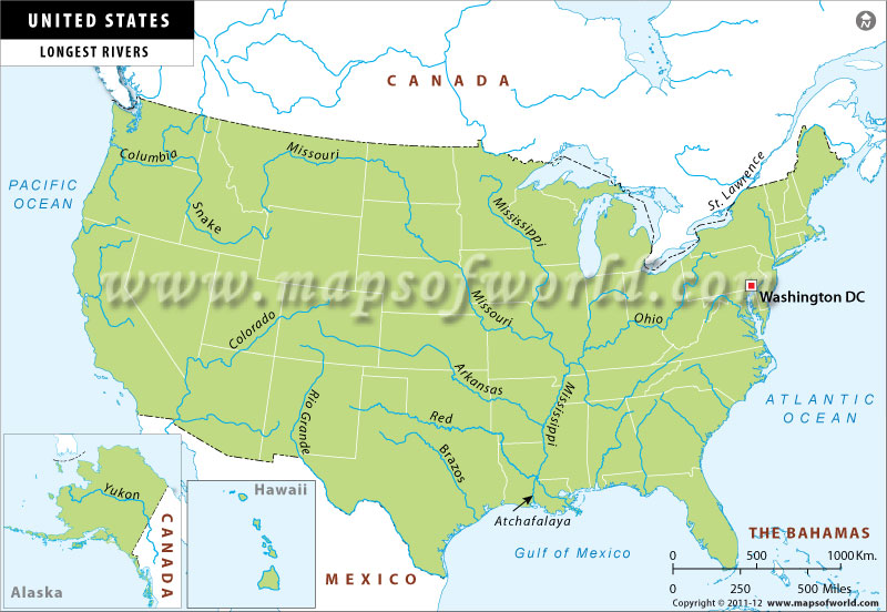 Longest Rivers In USA