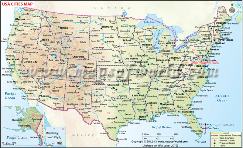 map of united states of america with cities Usa Cities Map Cities Map Of Usa List Of Us Cities