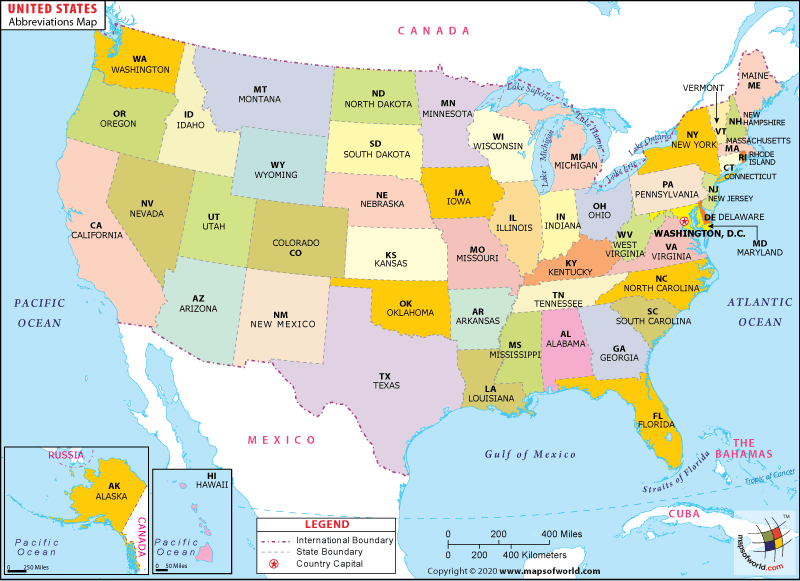 Usa States Map 